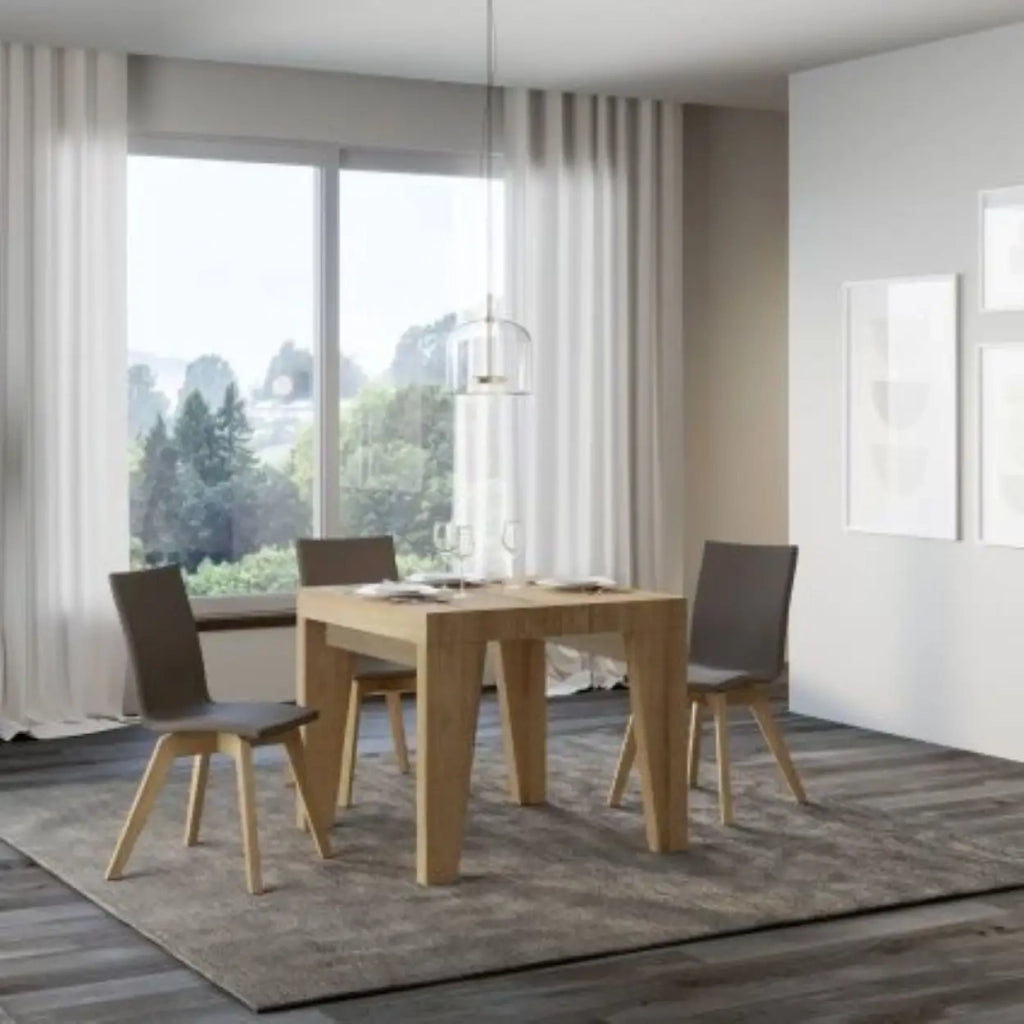 Tavolo allungabile 90/246x90 cm Naxy Premium colore quercia natura