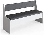 Vicco Panca ad angolo Roman, Bianco, 41.5 x 136.6 cm, adatto per soluzioni angolari salvaspazio nella zona pranzo