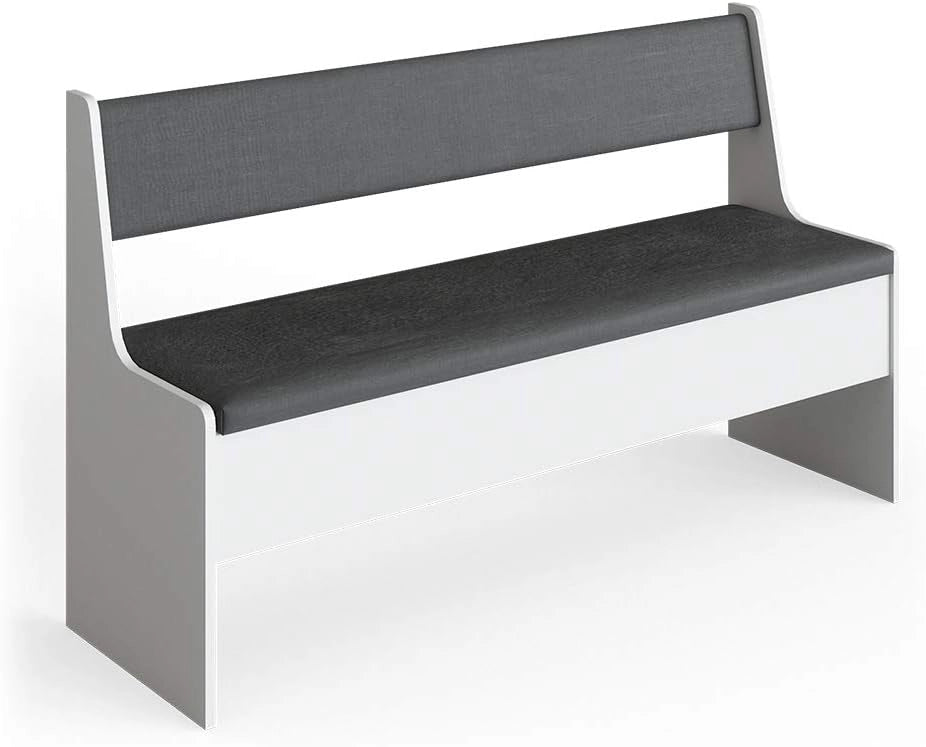 Vicco Panca ad angolo Roman, Bianco, 41.5 x 136.6 cm, adatto per soluzioni angolari salvaspazio nella zona pranzo