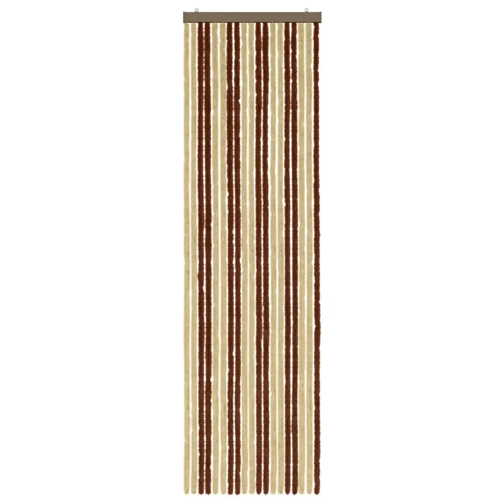 Tenda per insetti in chenille Marrone e Beige 56 x 200 cm 42034446