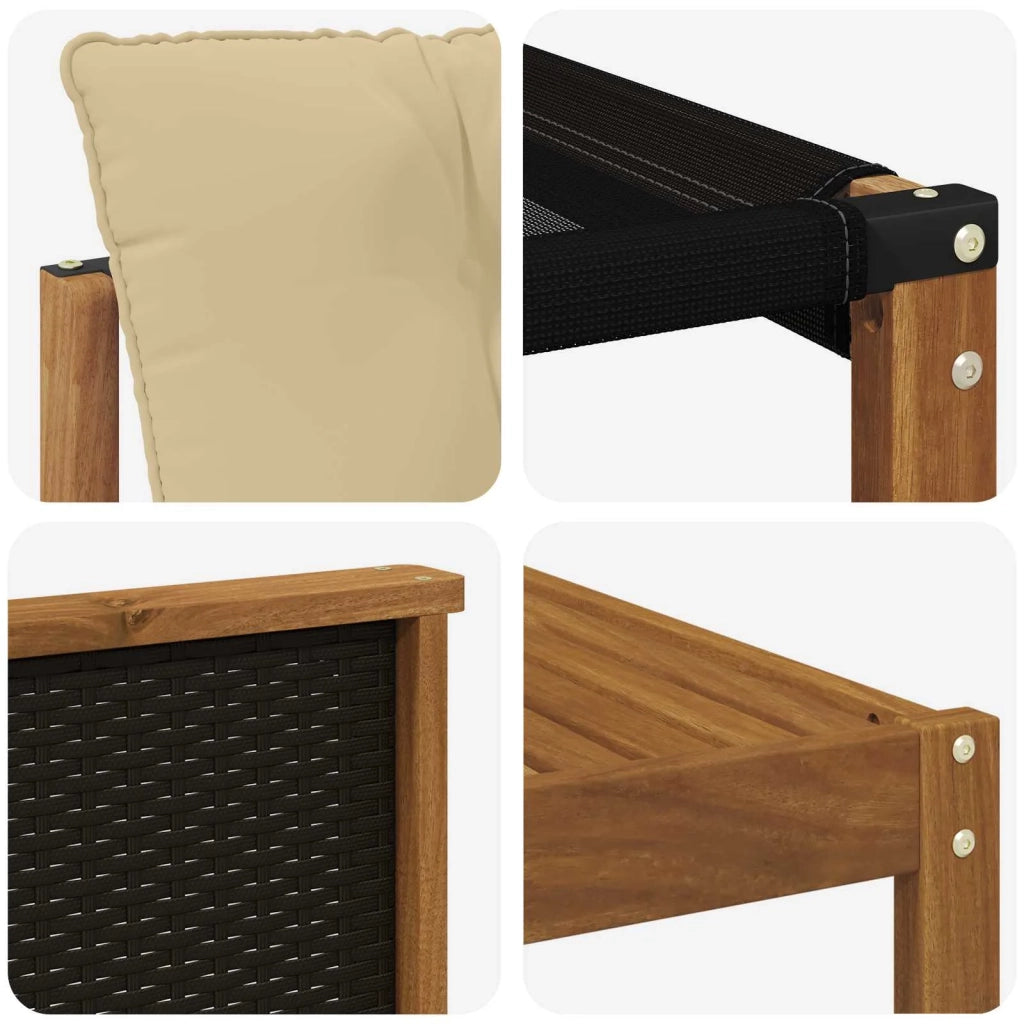 Set di divani da esterno 11 pz Naturale e Beige 3382249