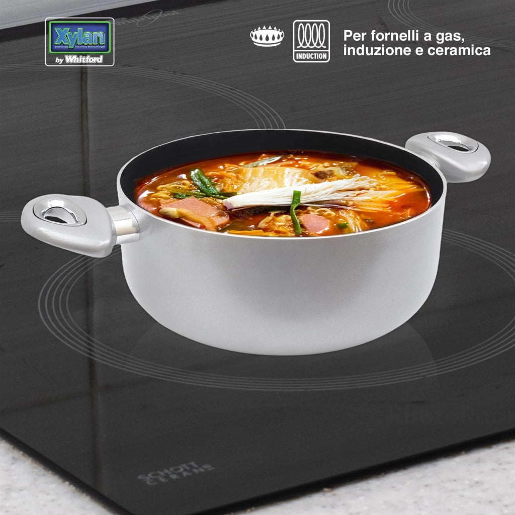 MAURY'S CHEF INDUCTION CASSERUOLA 22 CM CON FONDO IN TECNOLOGIA XYLAN
