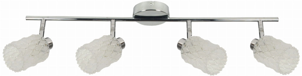 Plafoniera Candellux TRANS 4xG9 cromata vetro 70cm