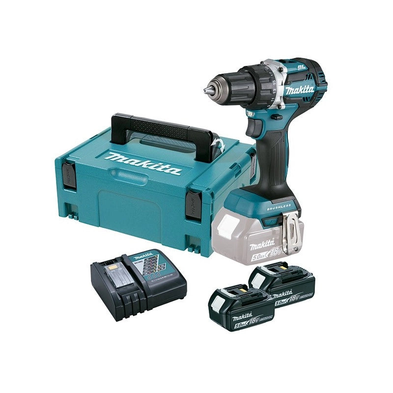Avvitatore Makita 65nm DDF484RTJ 18V Brushless, 2 Batterie 5.0Ah e MAKPAC