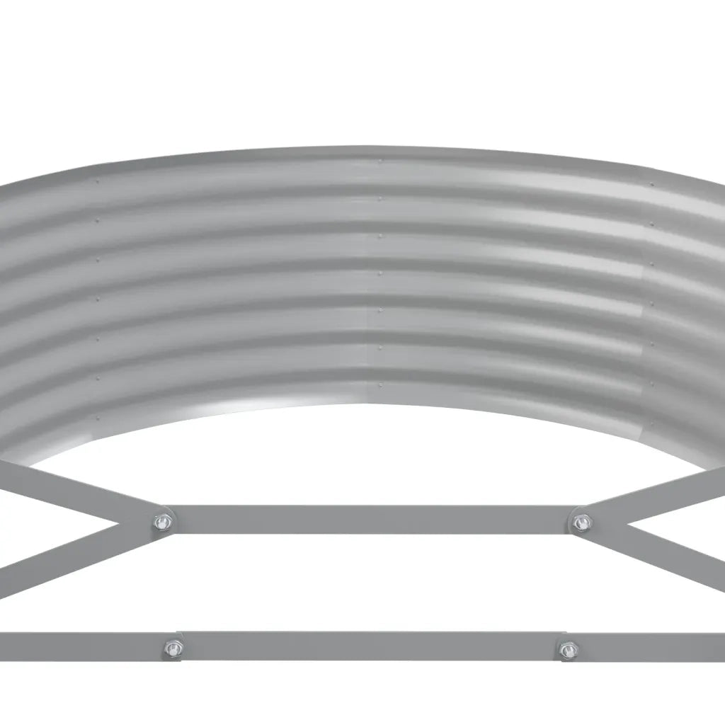 Letto Giardino Acciaio Zincato 396x100x36cm Grigio 319004