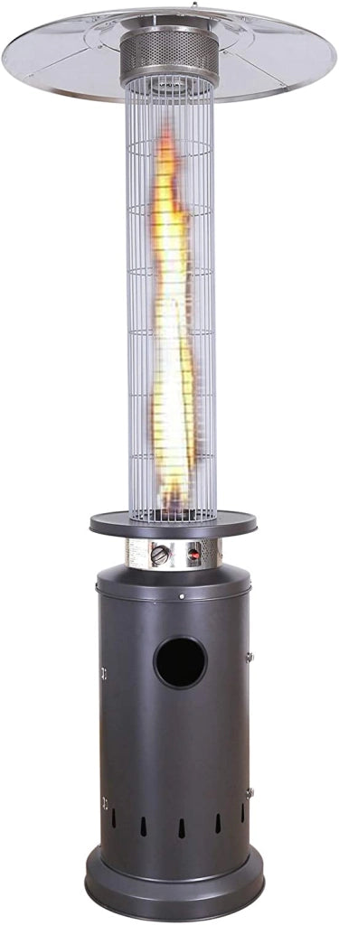 Ke grill ke52920/g stufa fire glass fungo per esterni colore grigio gas bombola trasportabile potenza 13 kw 20mq