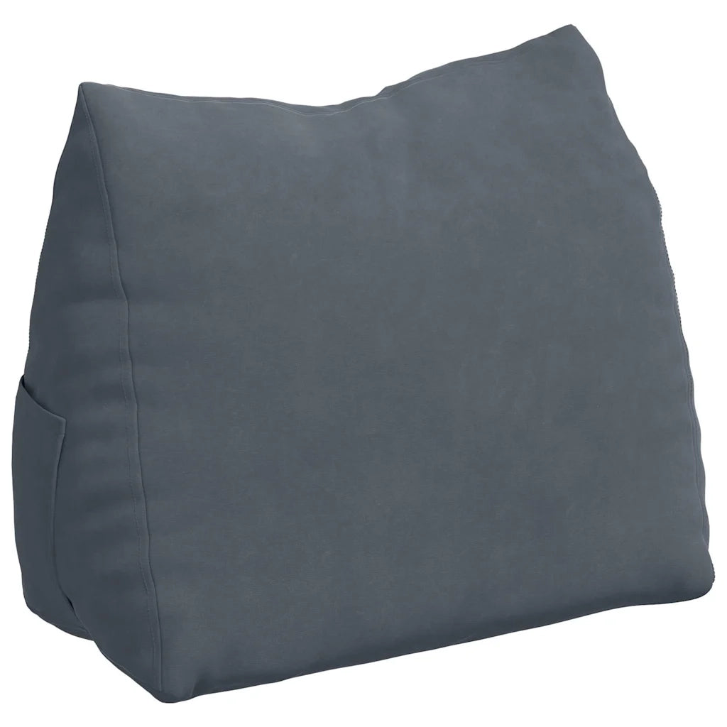 Cuscino per Schiena Grigio scuro 45 x 20 x 35 cm