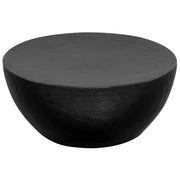 Tavolino da Salotto in Alluminio Martellato 70x30 cm Nero 246510