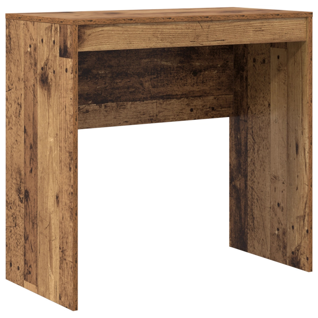 Scrivania Rustica Finitura in Legno Vecchio Legno 80 x 40 x 76 cm