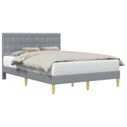 Letto matrimoniale | Letto per adulti | Struttura del letto Grigio Chiaro 120 x 190 cm Tessuto