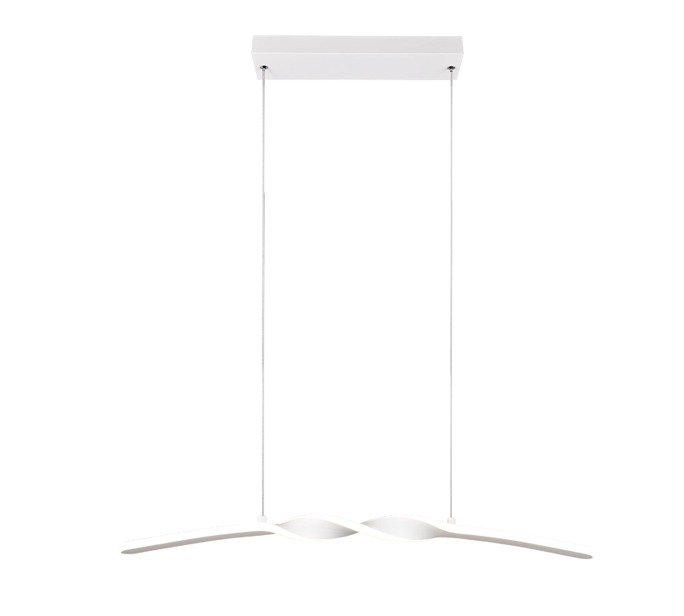 Lampada a sospensione LED, metallo, bianco, L 80 cm, Ginko