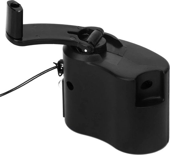 Caricabatteria Portatile USB a Mano per Telefono con Batteria di Emergenza per Outdoor, Escursioni e Campeggio - Nero