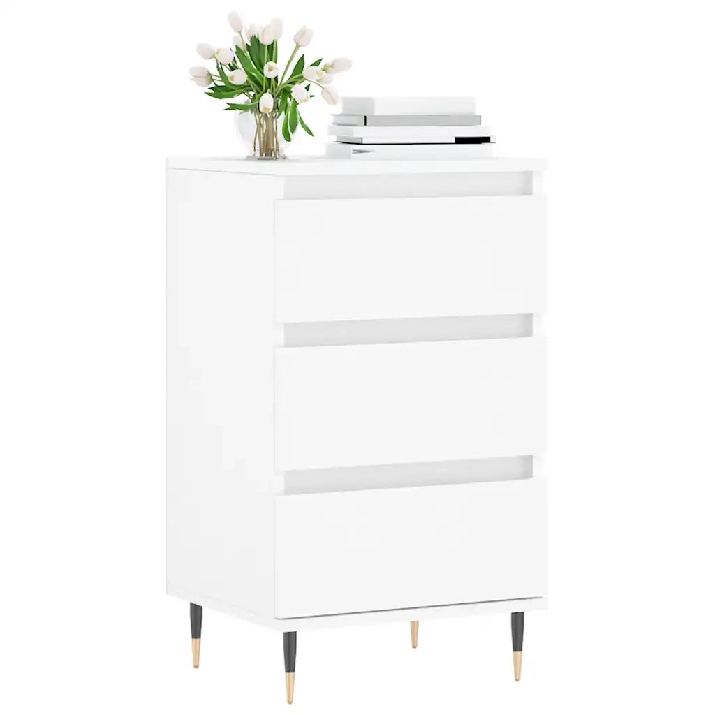 Credenza Bianca 40x35x70 cm in Legno Multistrato