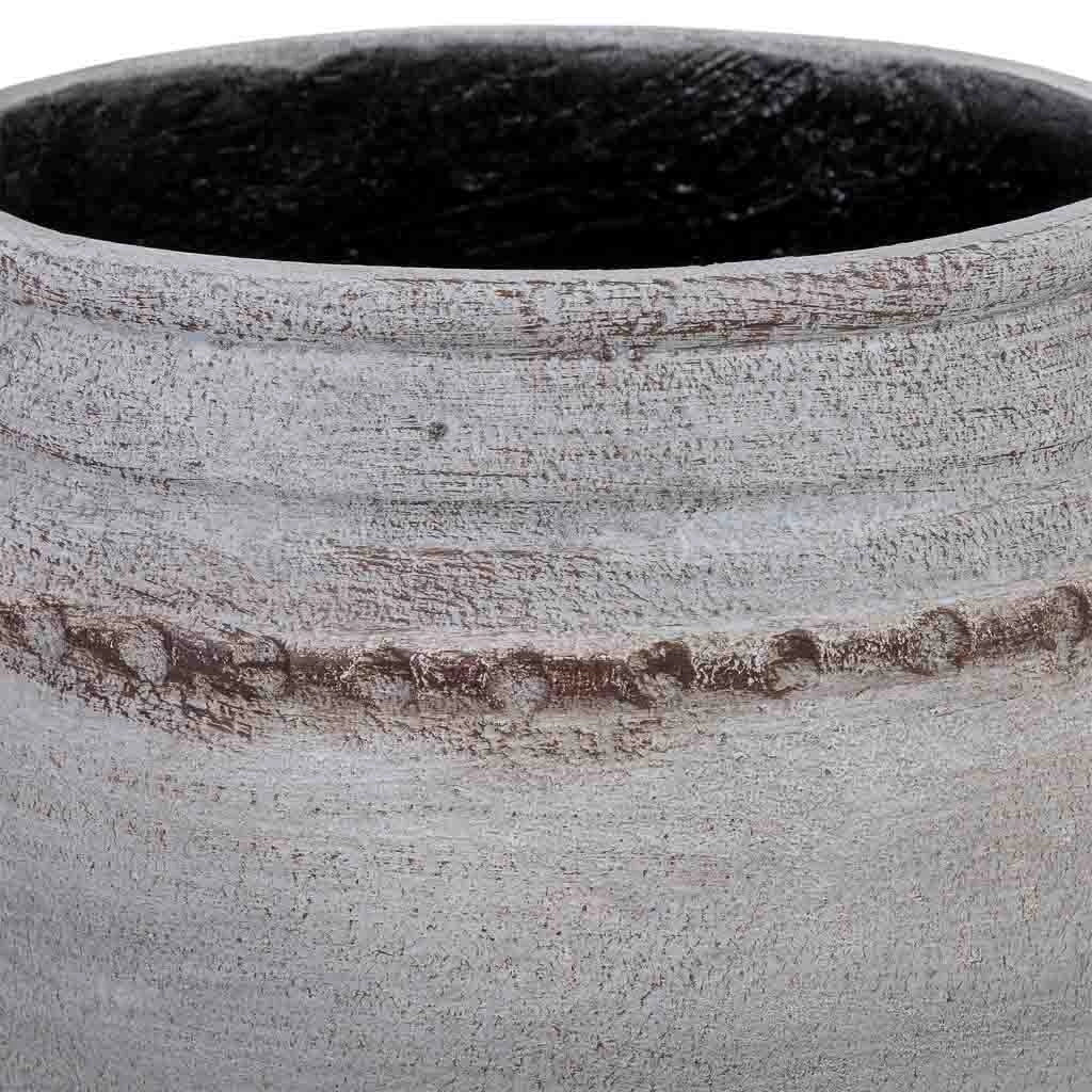 Fioriera in fibra di vetro bianca 28x28x23 cm