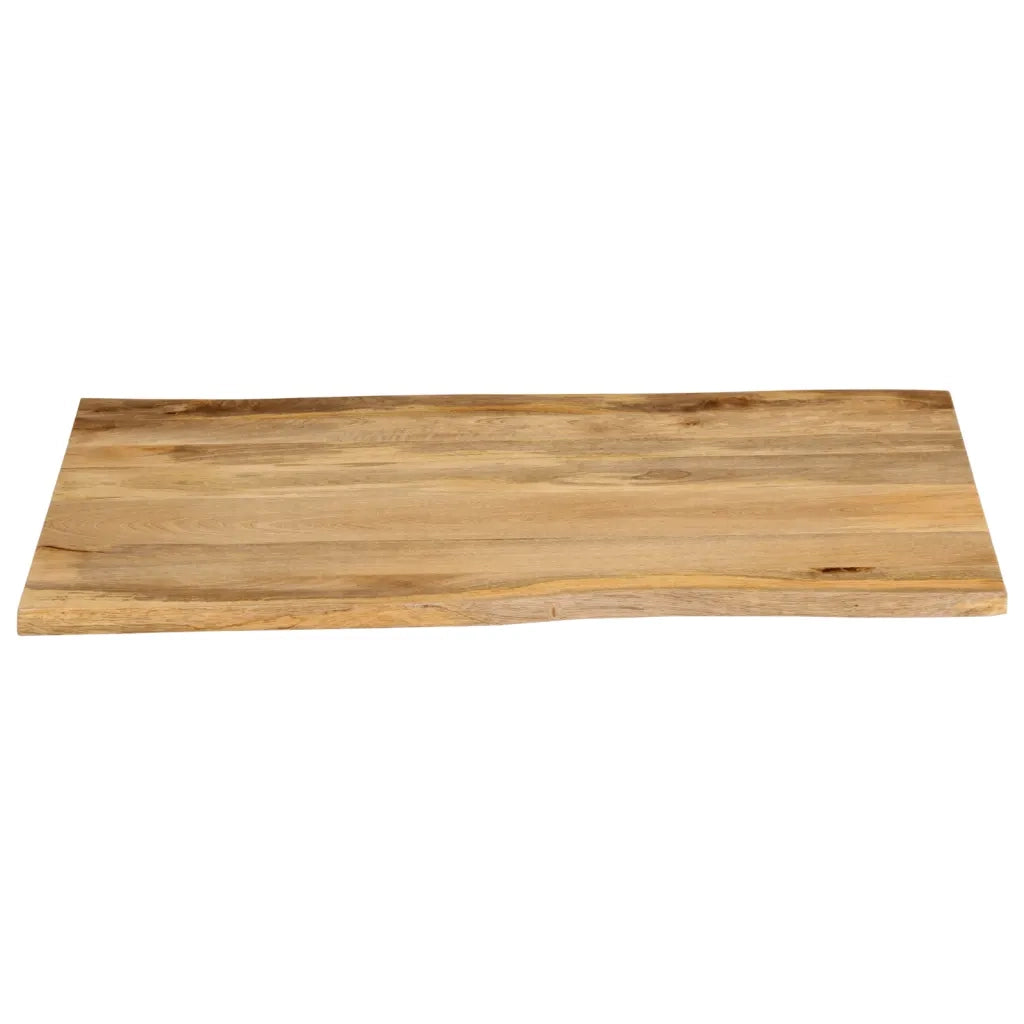 Piano per Tavolo 90x80x2,5cm Bordi Vivi in Legno Massello Mango 370723