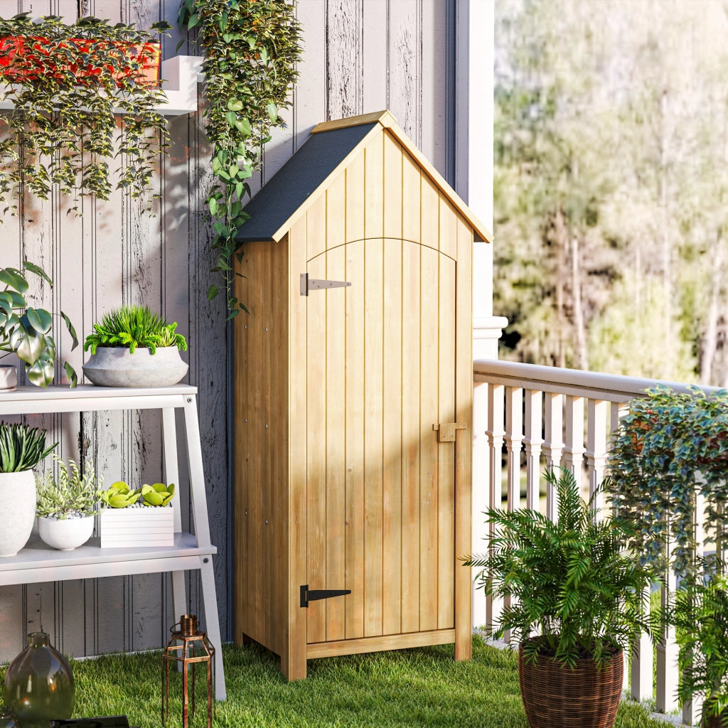 Casetta da Giardino in Legno ¨C Zephmum ¨C Antracite 77.5x54.2x179.5cm