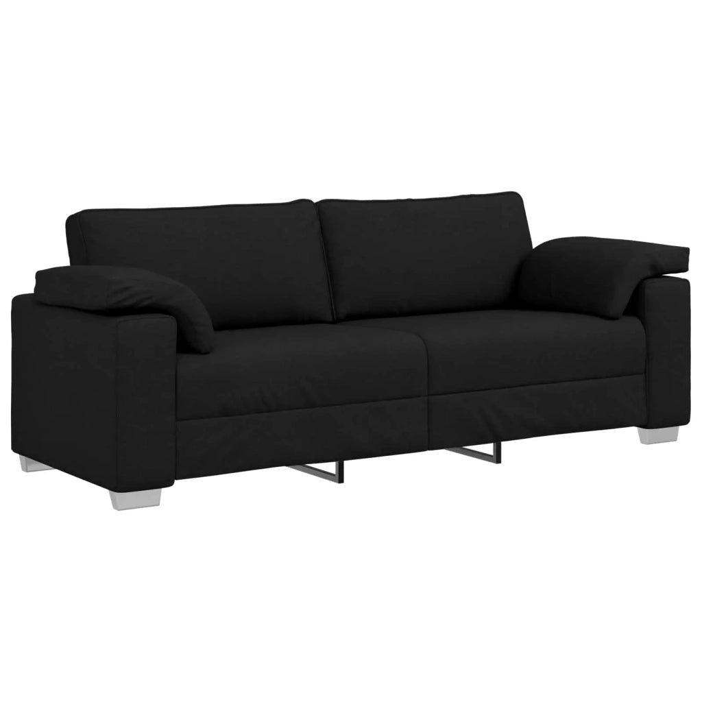Divano 2 pcs Nero 219 x 80 x 82 cm Tessuto 3324742