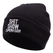 SHIT SHOW SUPERVISOR Cappelli ricamati invernali caldi neri