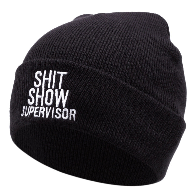 SHIT SHOW SUPERVISOR Cappelli ricamati invernali caldi neri