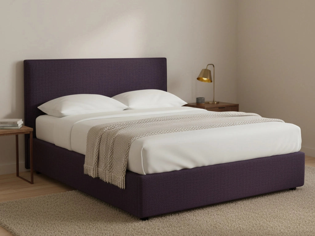 Redditch, Letto Piazza e Mezza Sfoderabile Made in Italy, Viola