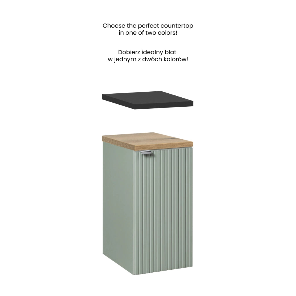 Mobile sotto piano 30 cm 1 anta Line Reed Green 30 x 57 x 39 cm