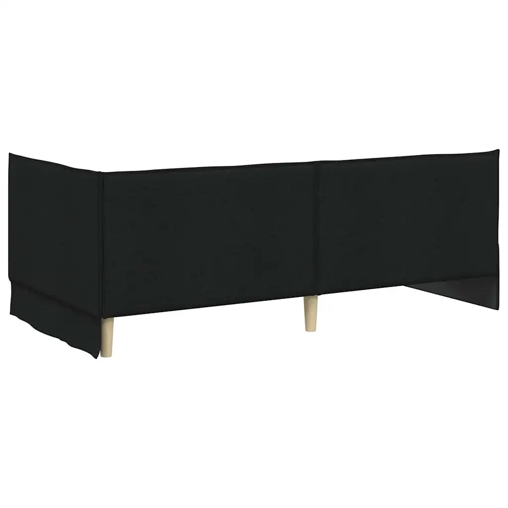 Cornice del letto ad angolo Nero 80 x 200 cm Tessuto