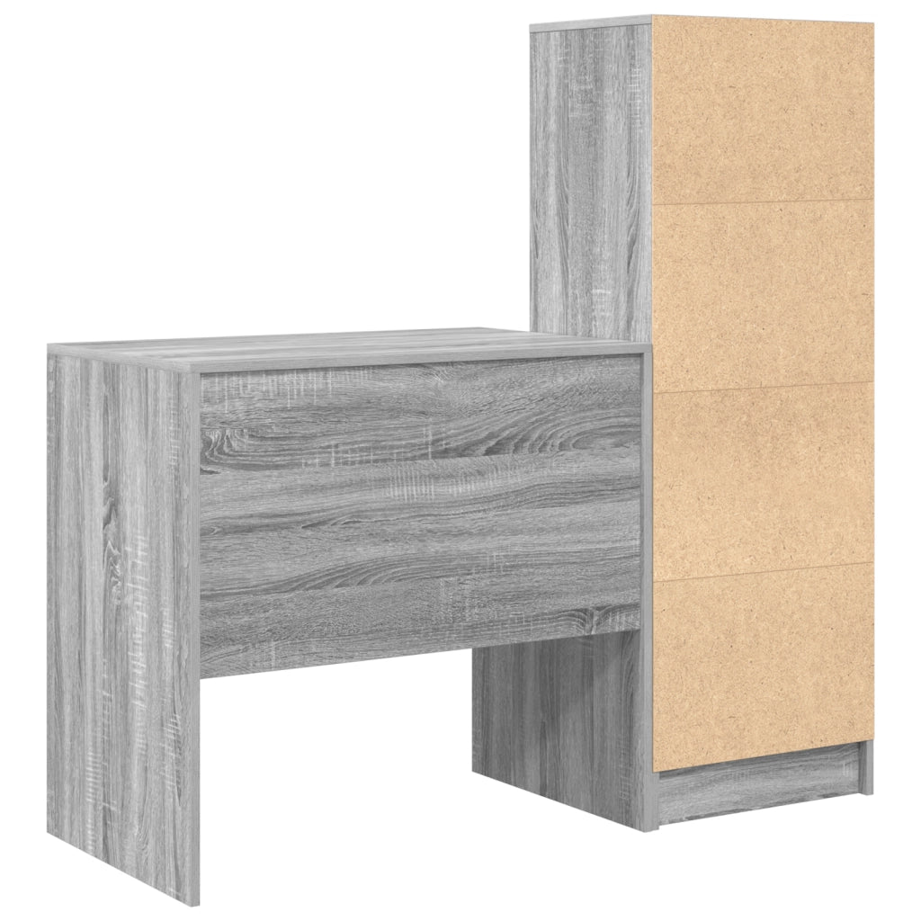 Scrivania  con Archiviazione Grigio Sonoma Legno ingegnerizzato