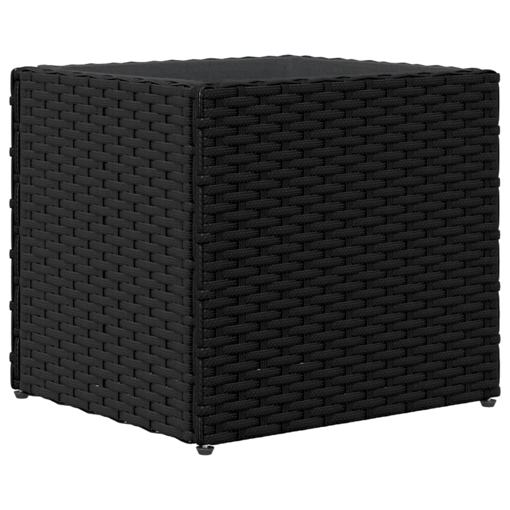 Fioriera rialzata per piante fiori giardino terrazze set da 2 36 x 30 x 32 cm resina intrecciata nera 02_0038947