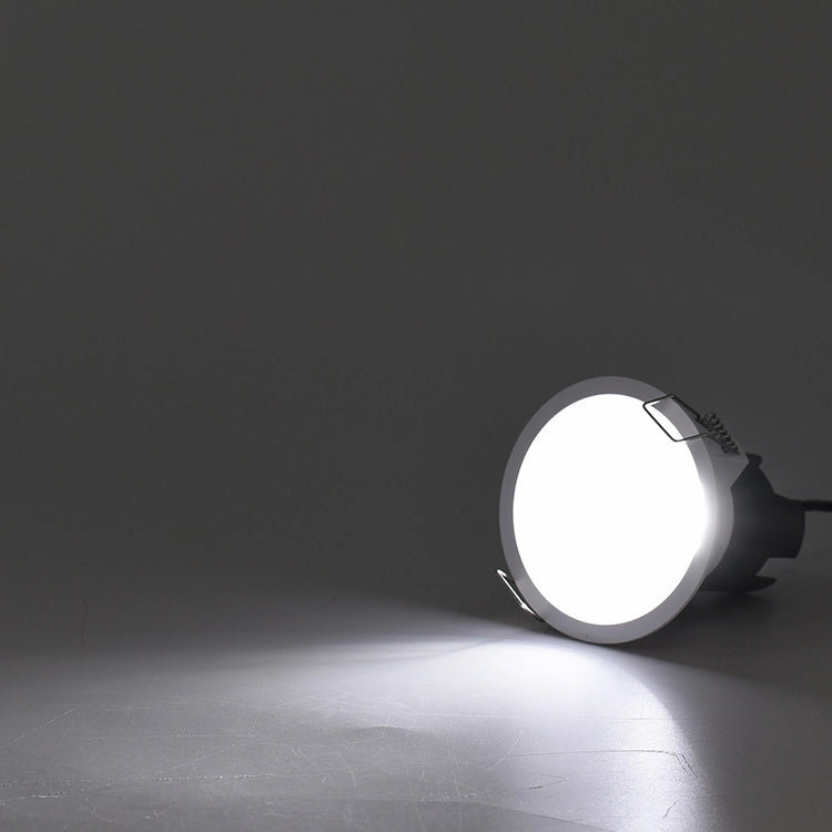 FARETTO LED DA INCASSO 5W ALTA LUMINOSITA' DESIGN MODERNO TONDO IN ALLUMINIO BIANCO - ILLUMINAZIONE EFFICIENTE PER INTERNI