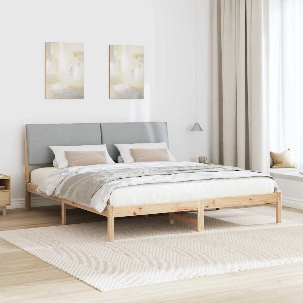 Struttura del letto-Giroletto Marrone e grigio chiaro 180 x 200 cm 377185