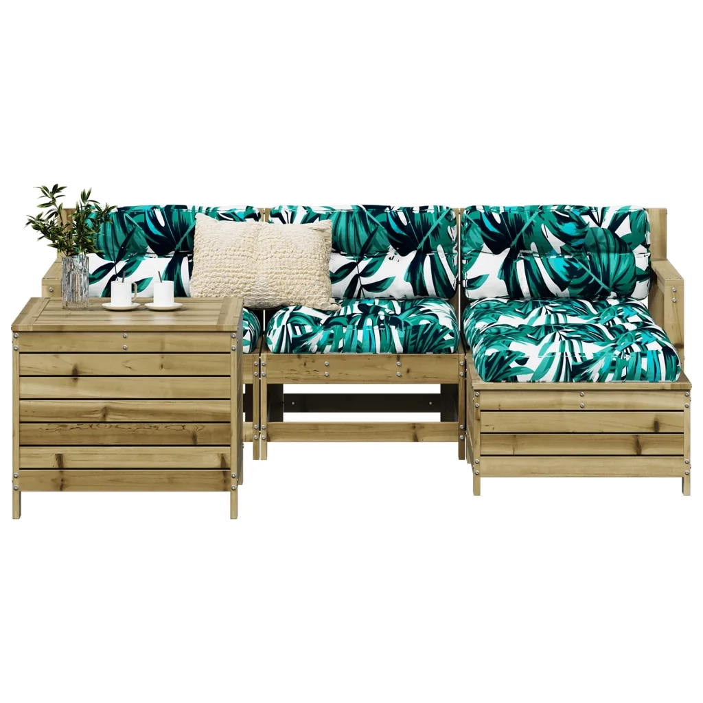 Set Divani da Giardino 5 pz in Legno Impregnato di Pino 3250507