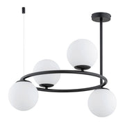 Lampadario sospeso nero Ringo 4 sfere 4xE14 Ø54 Alfa
