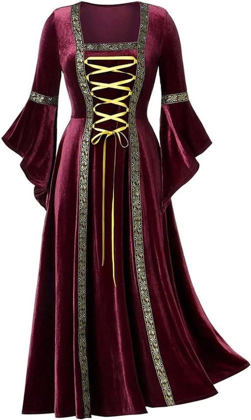 Abito gotico rinascimentale medievale con collo quadrato e maniche a sbuffo - Abito da Halloween lungo a maniche a sbuffo per bambine 

Modello: 
Tessuto: 
Dimensioni: 
Colore: 
Materiali: 
Altezza: 
Lunghezza: 
Peso: 
Taglia:
