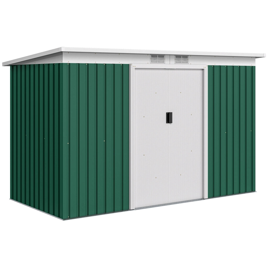Casetta da Giardino in Acciaio ¨C zephmum ¨C Verde Scuro 280x130x172 cm