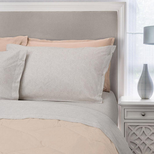 Set Lenzuola Cotone Singolo Sopra Sotto con Angoli e Federe Cober Burbon Tortora