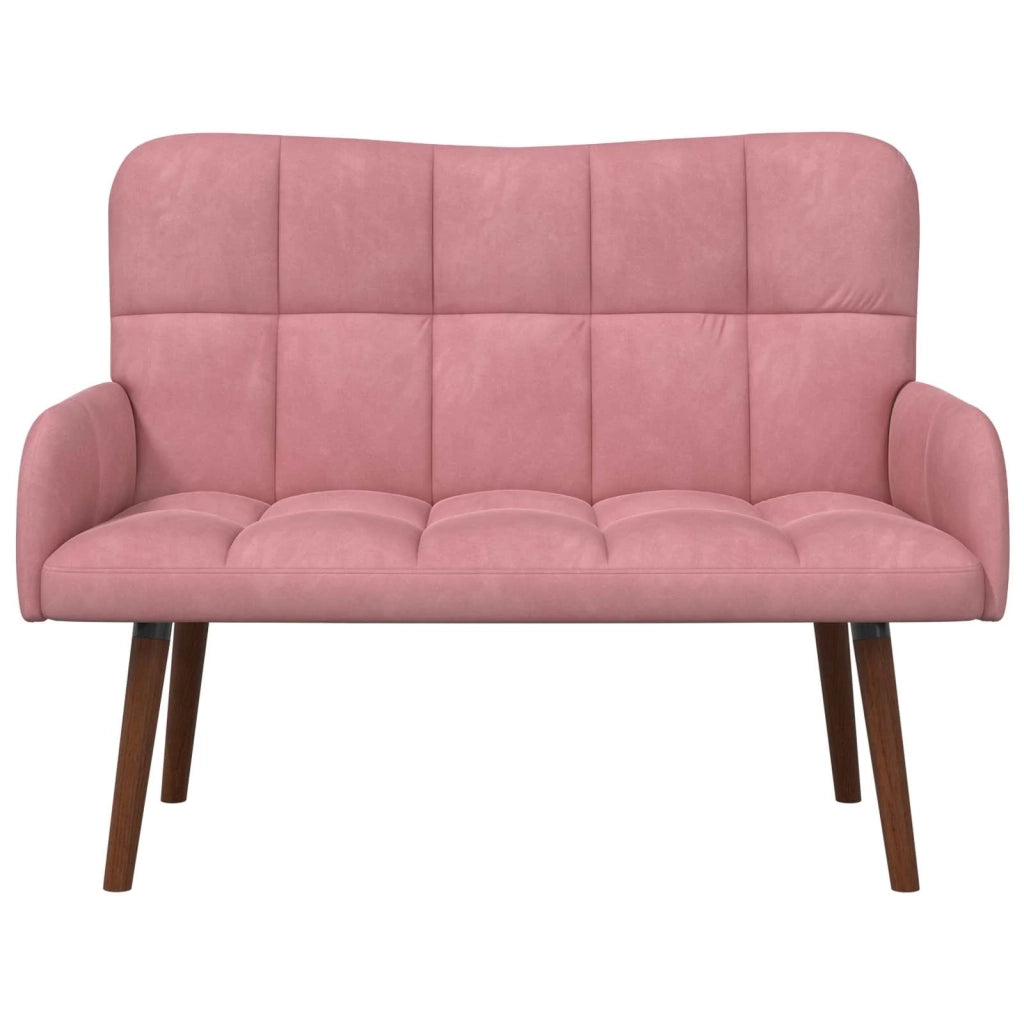 Sofa a Due Posti Rosa 115 x 61 x 87 cm Velluto