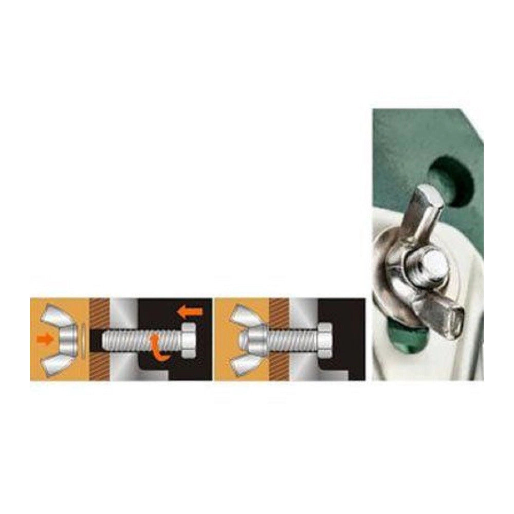 Trade Shop - Set 12 Pezzi Dadi Di Serraggio Dado Con Alette Filettatura M5 Fissaggio 93327 -