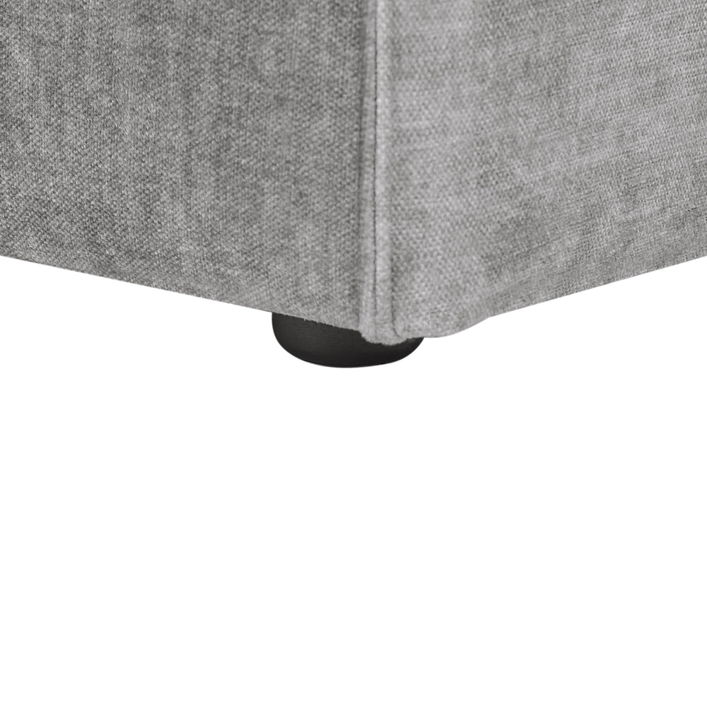 Divano componibile a 2 posti senza braccioli Divano componibile in tessuto grigio con gambe nere Soggiorno moderno