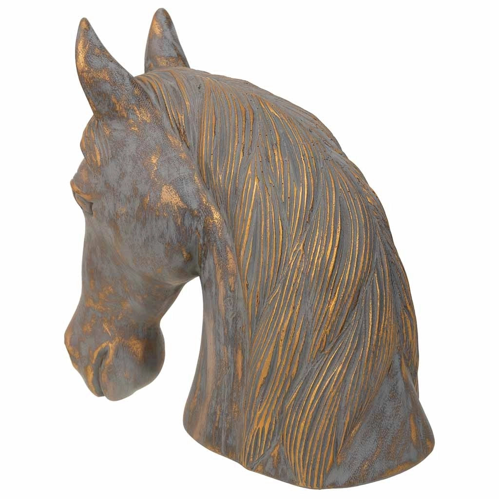 Figura decorativa in poliresina grigia 31x15x31h