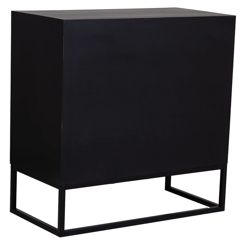 Cassettiera 3 cassetti legno e metallo 80x39,5x81h cm