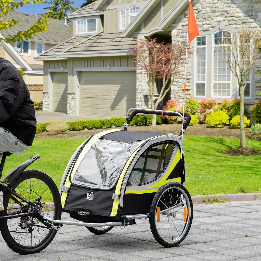Carrello per Bicicletta 2 in 1 per Bambini ¨C Zephmum ¨C Giallo