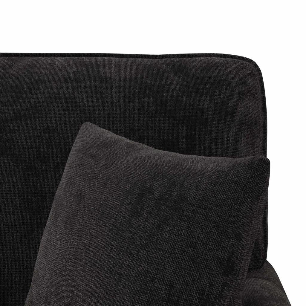 Chaise Longe con Gonna con cuscino Nero 157 x 91 x 91 cm ARES 42022959