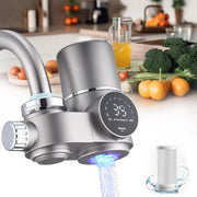 Filtra acqua con display LED e sistema di filtraggio per uso domestico - Rimuove piombo, cloro e altre inquinanti