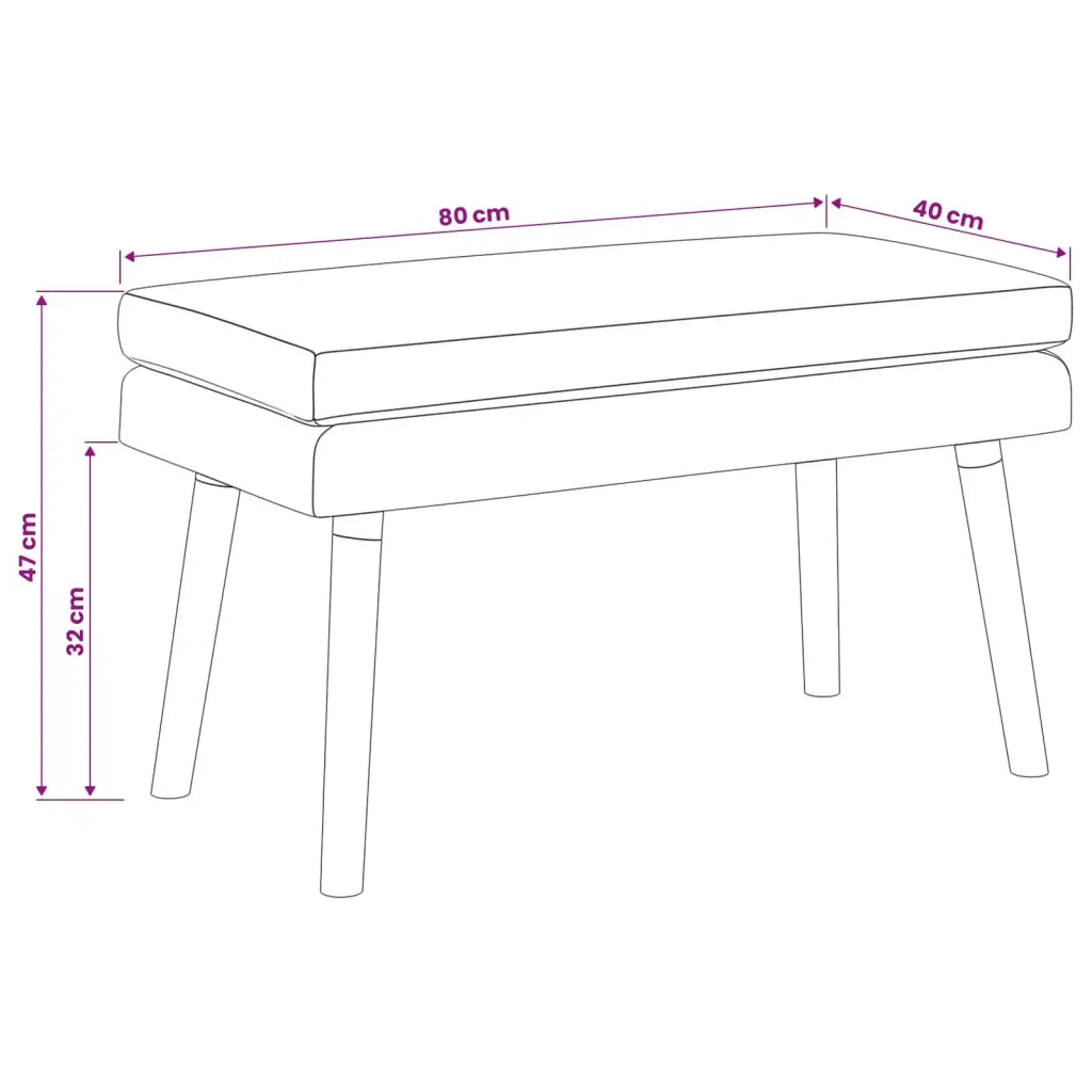 Panchina a doppio strato Rosa 80 x 40 x 47 cm Tessuto 42038443