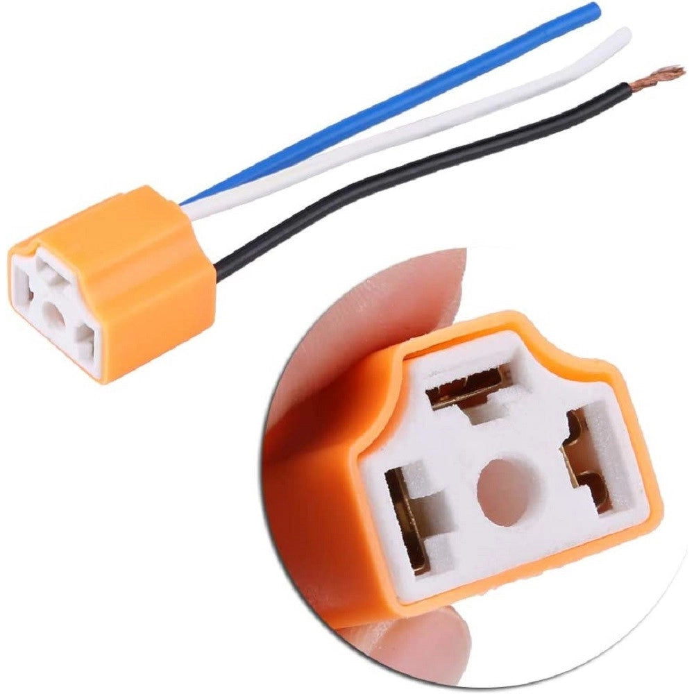 Trade Shop - 2pz Presa Connettore In Ceramica Femmina Cablaggio Faro Portalampada H4 9003 Hb2 -