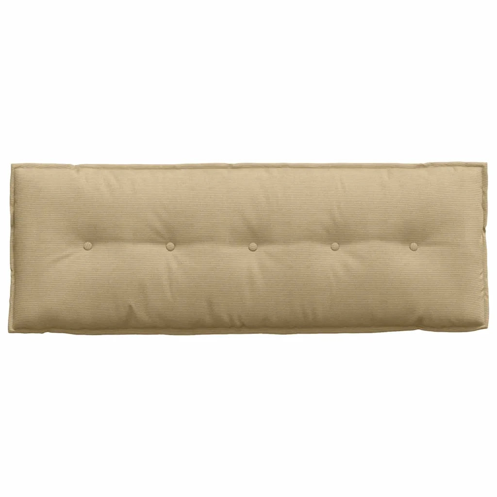 Cuscino per Schiena Grigio Verde 140 x 50 cm Tessuto in Cords