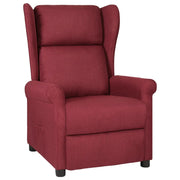 Poltrona Reclinabile in Tessuto Rosso Vino 340952