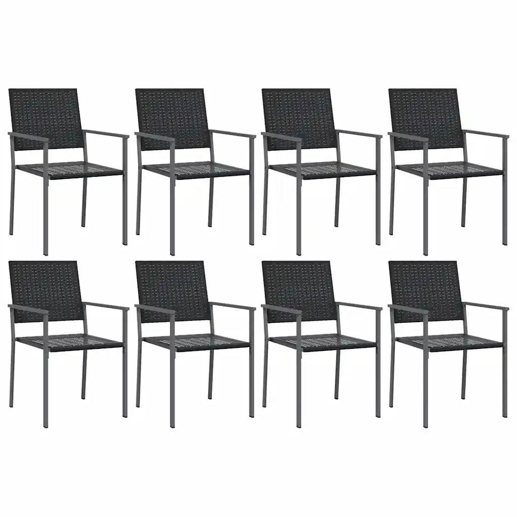 Set da Pranzo da Giardino 9 pz in Polyrattan e Acciaio 3187032