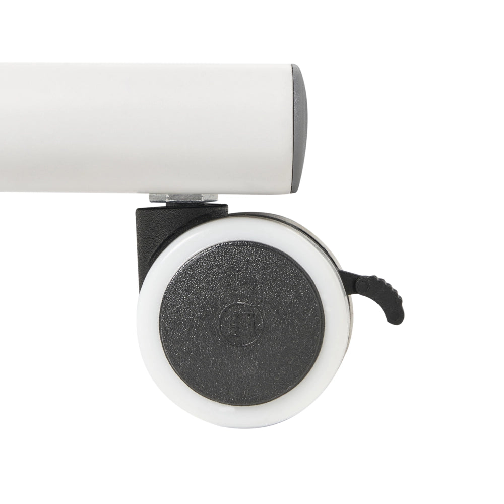 Scrivania mobile regolabile manualmente per laptop ufficio moderno 65 x 48 cm Struttura in acciaio Bianco