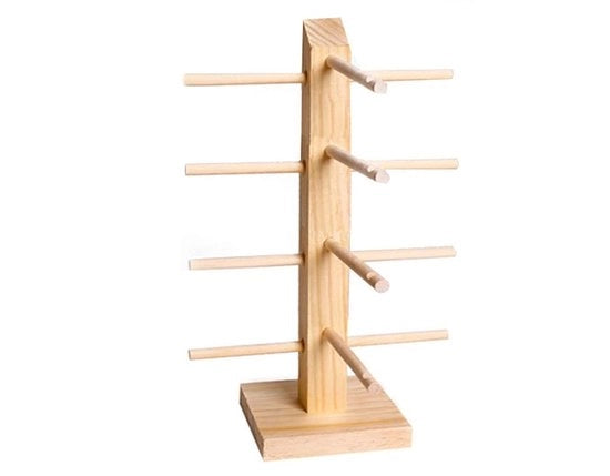 Supporto per occhiali in legno - Display per occhiali da sole - Stand per occhiali - Rettifica occhiali - Standard per occhiali - Capacità di archiviazione - Sicuro da utilizzare - Standard per occhiali